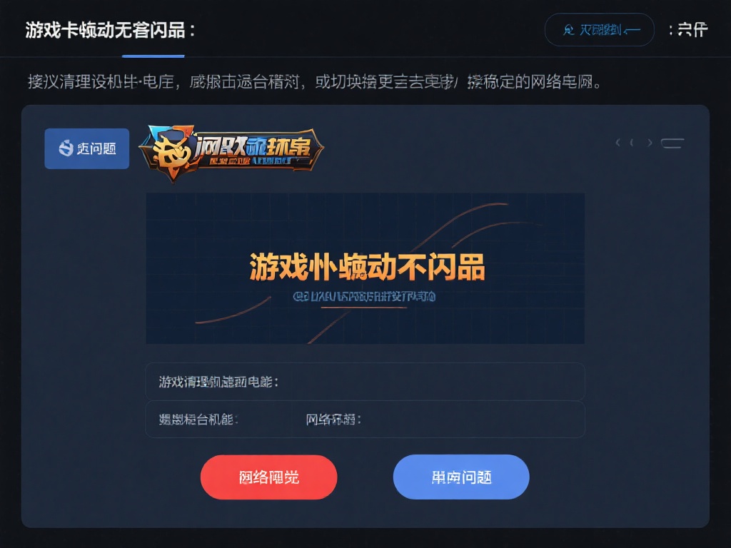 游戏卡顿或闪退：这类问题通常与设备性能或网络环境有